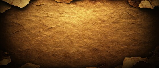 Poster - Rustic Aged Parchment Paper Texture with Torn Edges and Golden Tones for Vintage Backgrounds and Creative Design Projects Perfect for Graphic Design