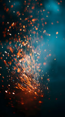 Poster - abstract spark explosion: capture the dynamic energy and visual impact of a spark explosion, with a 