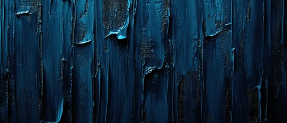 Poster - Deep teal texture with thick paint strokes on canvas creating a rich and dynamic abstract background with a bold and modern artistic expression
