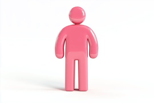 male sign. 3d rendering isolated on white background. Cartoon plastic style icon