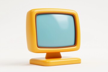 Poster - modern realistic computer monitor. 3d rendering isolated on white background. Cartoon plastic style icon