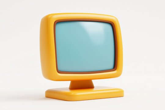modern realistic computer monitor. 3d rendering isolated on white background. Cartoon plastic style icon