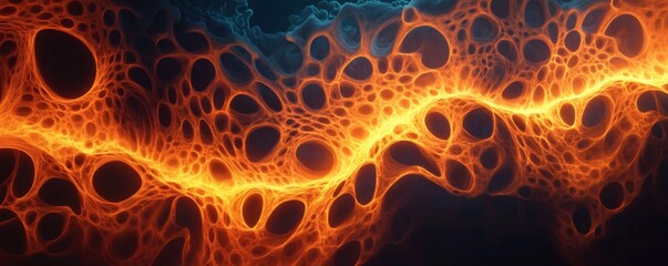 Abstract design with glowing network pattern