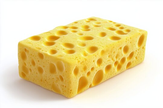 sponge. 3d rendering isolated on white background. Cartoon plastic style icon
