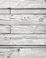 Poster - Weathered white wooden planks create a rustic and textured backdrop showcasing aged wood grain and subtle imperfections ideal for vintage or farmhouse style designs