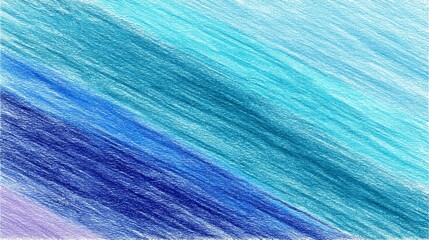 Poster - Diagonal Blue Hues Abstract - Abstract diagonal stripes in shades of blue, teal, and purple. Perfect for backgrounds or design elements