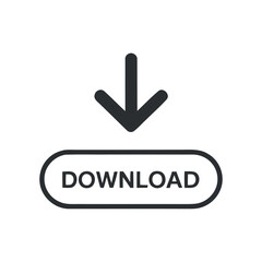 Fototapete - Download Button With Arrow Vector Simple Illustration For Website Application And Graphic Design Resource