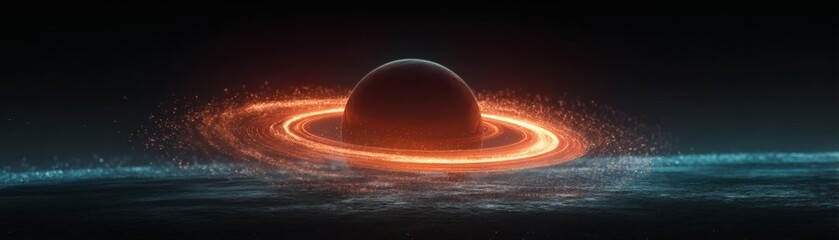 Wall Mural - A black hole devours a star, creating a stunning celestial event