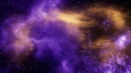 Wall Mural - Travel through a mesmerizing cosmic landscape featuring swirling purple nebulae and twinkling stars, showcasing the beauty of our universe at its finest.