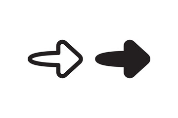 Poster - Right Arrow Icon for Navigation and Directions Vector