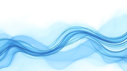 Poster - A serene abstract background featuring flowing blue waves, creating a tranquil atmosphere.