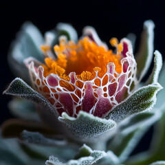 Poster - a mesmerizing macro shot of a unique flower revealing intricate details. this image could be used fo