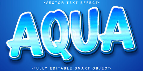 Poster - Cartoon Aqua Vector Fully Editable Smart Object Text Effect