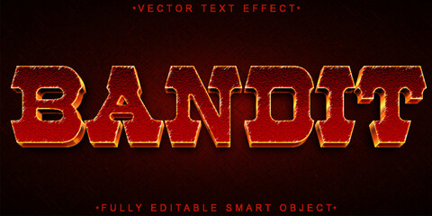 Poster - Bandit  Vector Fully Editable Smart Object Text Effect
