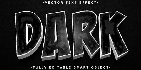 Poster - Dark Vector Fully Editable Smart Object Text Effect