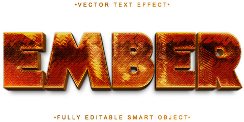 Poster - Ember Vector Fully Editable Smart Object Text Effect