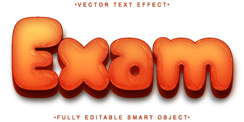 Poster - Cartoon Exam Vector Fully Editable Smart Object Text Effect