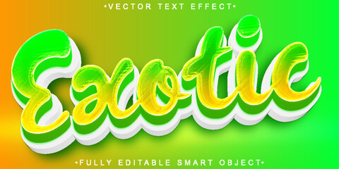 Poster - cartoon exotic vector fully editable smart object text effect