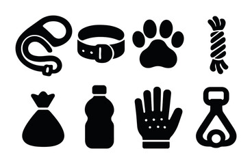 Poster - Pet care essentials icons for design of posters and marketing