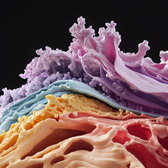 Poster - abstract colorful macro photograph resembling organic structures. great for scientific illustrations