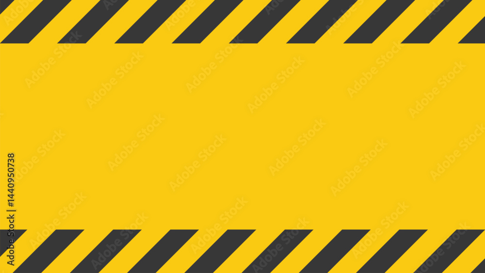 Caution warning background with black and yellow hazard stripes ...