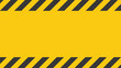 © Mirikiteki - Caution warning background with black and yellow hazard stripes. Construction safety template, attention zone, alert area. Industrial danger design for banner, poster, and web projects.