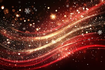 Poster - Captivating abstract Christmas background featuring shimmering lights and glittering patterns, Abstract christmas background glittering light Shimmering and defocused awards with snowflakes
