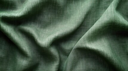 Poster - Sage green linen texture background