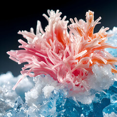 Poster - a macro shot of colorful crystals resembling coral. the image is vibrant showing details. great for 
