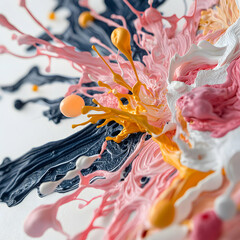 Poster - Abstract paint explosion. Dynamic colorful composition. Ideal for art prints posters or website backgrounds. Adds vibrancy and visual interest.