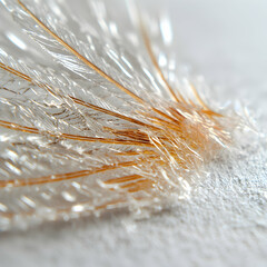 Poster - Close up of a feather. Its delicate structure and colors are highlighted. Great for artistic photography or using as a design element in digital art.