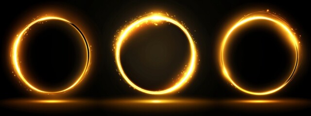 Wall Mural - solar or lunar eclipse phases are depicted in a modern realistic illustration set against a black ba