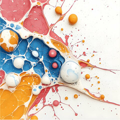 Poster - abstract art with vibrant colors and textures. this image is perfect for digital art projects poster