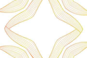 Wall Mural - Luxury floral gold leaves vector frame background. Abstract nature line and wave wedding illustration. Japanese premium texture