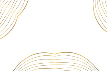 Wall Mural - Vector gold line wave abstract pattern background. Elegant luxury flow curve design banner. Elegant Japanese graphic
