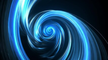 Poster - mesmerizing swirl of blue light in dynamic motion creates abstract design, showcasing depth and ener