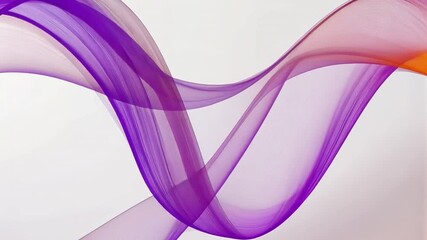 Poster - beautiful abstract design of flowing waves in purple, orange, and pink movement of elegance, tranqui