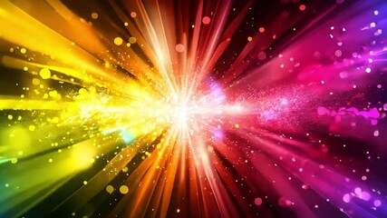 Poster - vibrant explosion of colors dynamic visual effect of light and particles, evoking energy, excitement