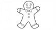 © Burak - Waving Gingerbread Man Coloring Page