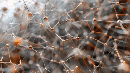 Poster - A close-up view of an abstract network model illustrating connections and parameters. This dynamic image represents complexity in data science and technology.