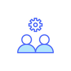 Poster - Teamwork and Collaboration Icon Representing Business Partners Engaging in Strategic Discussions for Project Management and Innovation in a Professional Environment