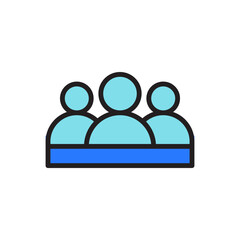 Poster - Creative Teamwork Icon Representing Collaboration and Business Innovation Among Diverse Professionals in a Modern Work Environment