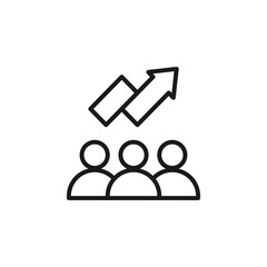 Poster - Team Collaboration for Strategic Business Growth with Icon Representing Progress in a Professional Work Environment