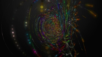 Poster - Fantastic video animation with particle stripe object in slow motion, 4096x2304 loop 4K