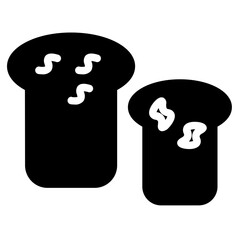 Fototapete - Bread Bakery Food Glyph Icon