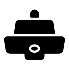 Fototapete - Dinner Dish Food Glyph Icon
