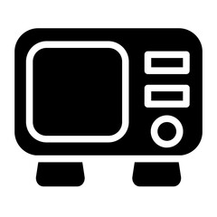 Fototapete - Microwave Restaurant Food Glyph Icon