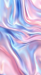 Poster - Abstract iridescent flowing silky cloth in pastel colors, for artistic design and visual effects
