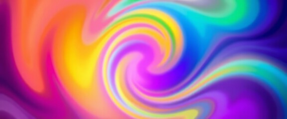 Poster - Vibrant rainbow swirl, gradient blend abstract art, magical, texture