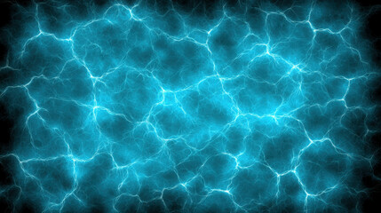 Fototapete - Electric Blue Abstract Background with Intricate Lightning Patterns and Textures